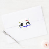 Goede vent - Slechte vent Ronde Sticker (Envelop)