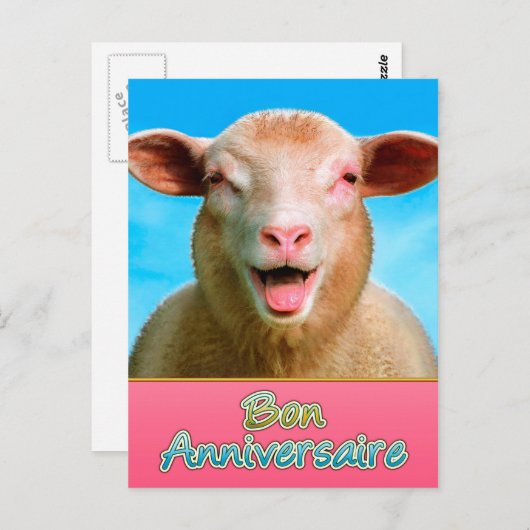 Goede verjaardag briefkaart (Voorkant / Achterkant)