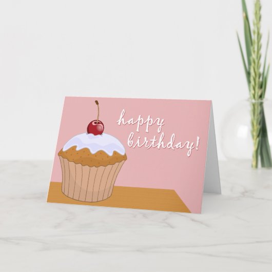 goede verjaardag : reuzencupcake : kaart (Voorkant)