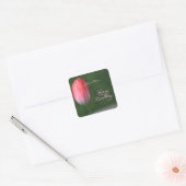 goede verjaardagsbloem vierkante sticker (Envelop)