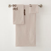 Goede Vibes 3-serie met bruine/beige handdoekjes Bad Handdoek (Insitu)