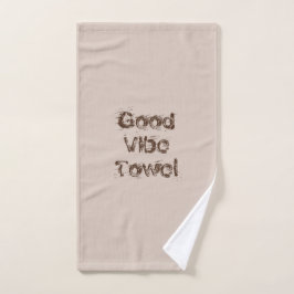 Goede Vibes 3-serie met bruine/beige handdoekjes Bad Handdoek