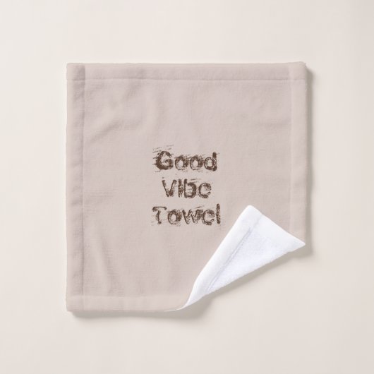 Goede Vibes 3-serie met bruine/beige handdoekjes Bad Handdoek (Wasdoekje)
