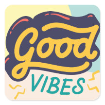 GOEDE VIBES AFFIRMATIEQUOTES QUOARE STICKER