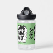 Goede Vibes alleen aangepaste naam Waterfles (Voorkant)