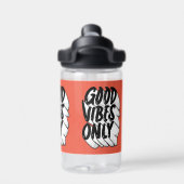 Goede Vibes alleen aangepaste naam Waterfles (Achterkant)