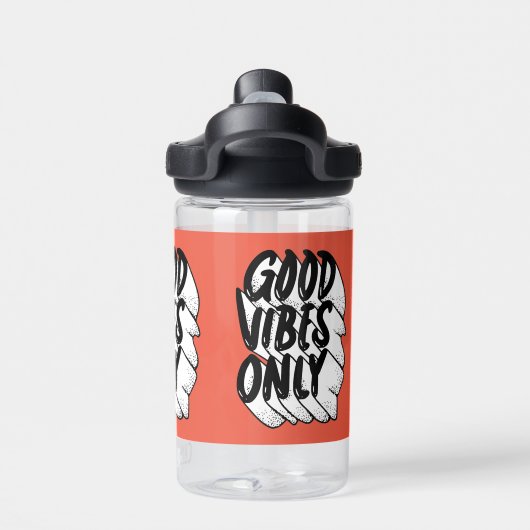 Goede Vibes alleen aangepaste naam Waterfles (Achterkant)