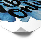 Goede vibes alleen blauw poster (Hoek)