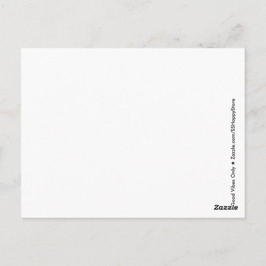 Goede vibes alleen blij verheffen positieve boodsc briefkaart (Achterkant)