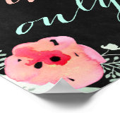 Goede vibes alleen Chalkboard quote art. Poster (Hoek)