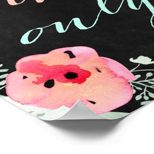 Goede vibes alleen Chalkboard quote art. Poster (Hoek)