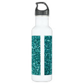 Goede Vibes alleen citaat typografie Turquoise Bli Waterfles (Achterkant)