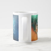 Goede Vibes alleen Cute Galaxy Space Typografie Bi Grote Koffiekop (Achterkant)