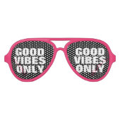 GOEDE VIBES ALLEEN grappige partij tinten in aange Aviator Zonnebril (Voorkant)