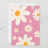 Goede vibes alleen groovy retro daisy verjaardagsu kaart (Achterkant)