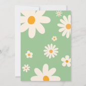 Goede vibes alleen groovy retro daisy verjaardagsu kaart (Achterkant)