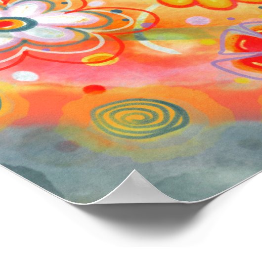 goede Vibes alleen Inspirivity Sinaasappel Poster (Hoek)