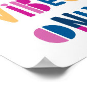 Goede Vibes alleen Motivatie kleurrijke moderne Poster (Hoek)