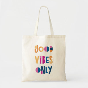 Goede Vibes alleen Motivatie kleurrijke moderne Tote Bag