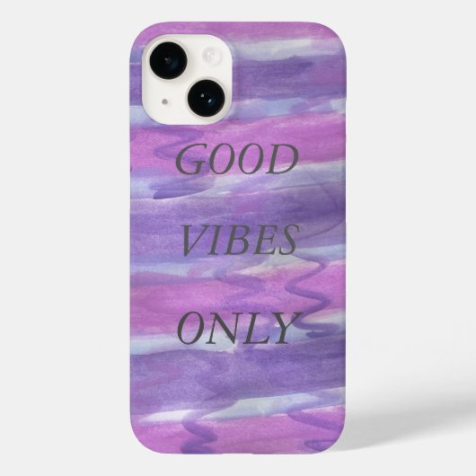 Goede Vibes alleen Paarse iPhone Case (Achterkant)