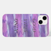 Goede Vibes alleen Paarse iPhone Case (Achterkant (horizontaal))