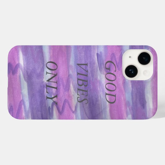 Goede Vibes alleen Paarse iPhone Case (Achterkant (horizontaal))