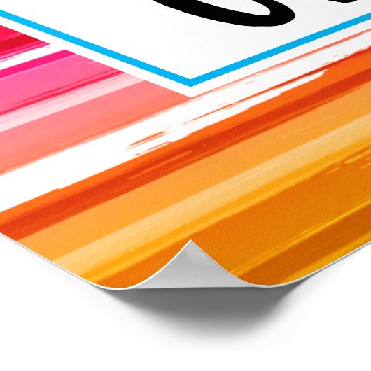 Goede vibes alleen regenboog poster (Hoek)