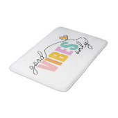 Goede vibes alleen regenbooghart badmat (Gekanteld)