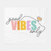 Goede vibes alleen regenbooghart fleece deken (Voorkant (Horizontaal))