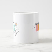 Goede vibes alleen regenbooghart grote koffiekop (Voorkant)