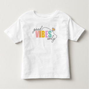 Goede vibes alleen regenbooghart kinder shirts