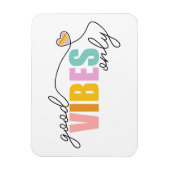 Goede vibes alleen regenbooghart magneet (Verticaal)