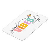 Goede vibes alleen regenbooghart magneet (Linkerzijde)