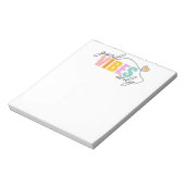 Goede vibes alleen regenbooghart notitieblok (Linkerzijde)