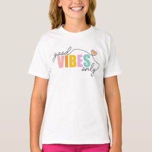 Goede vibes alleen regenbooghart t-shirt
