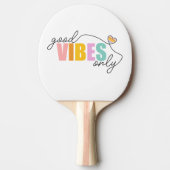 Goede vibes alleen regenbooghart tafeltennisbatje (Voorkant)
