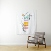 Goede vibes alleen regenbooghart wandkleed (In situ)