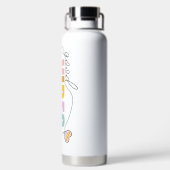 Goede vibes alleen regenbooghart waterfles (Achterkant)