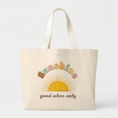 Goede vibes alleen retro zonneschijn grote tote bag (Voorkant)