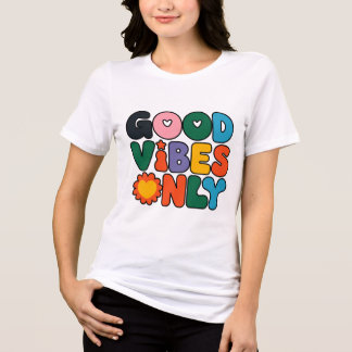 Goede vibes alleen speelse typografie Tri-Blend shirt