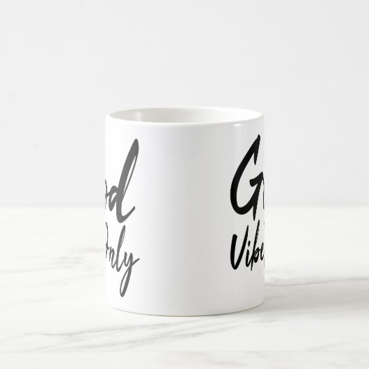 Goede vibes alleen  stijlaanbiedingen koffiemok (Center)