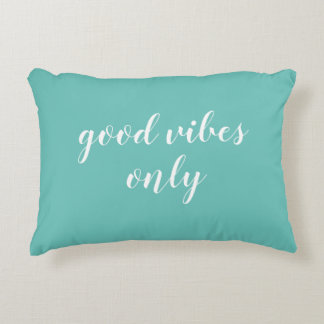 Goede Vibes alleen strand turquoise accent kussen