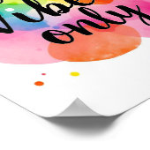 Goede vibes alleen Waterverf Poster (Hoek)