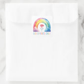 Goede vibes alleen Waterverf regenboog Sticker (Tas)