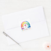 Goede vibes alleen Waterverf regenboog Sticker (Envelop)