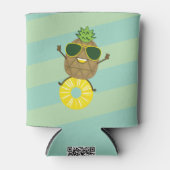 Goede vibes ananas | Leuke zomerse Koelbox Blikjeskoeler (Voorkant)