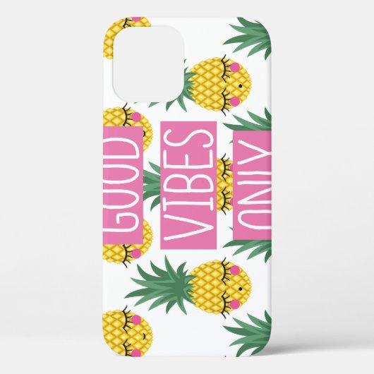 Goede Vibes Ananassen Zomer Patroon Case-Mate iPhone Case (Achterkant)