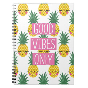 Goede Vibes Ananassen Zomer Patroon Notitieboek