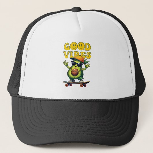 Goede vibes Avocado Trucker Pet (Voorkant)