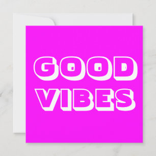 Goede vibes, beste wensen, veel succes, magenta wi kaart